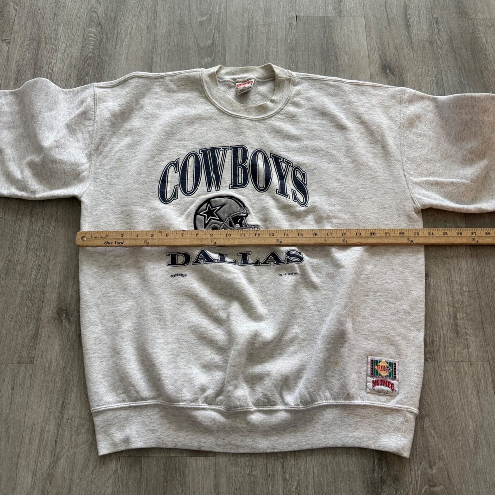 Vintage 1994 Dallas Cowboys Nutmeg Mills Sweatshirt XL Grey NFL Made in USA - Picture 4 of 8